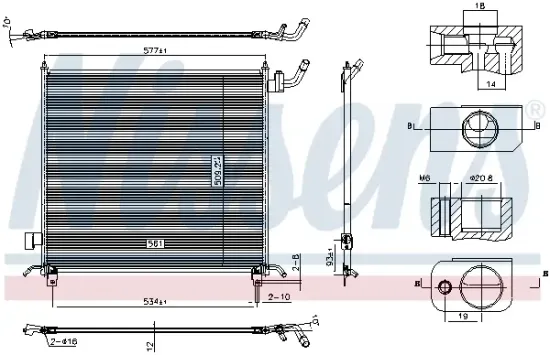 Kühler, Motorkühlung NISSENS 607376 Bild Kühler, Motorkühlung NISSENS 607376
