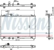 Kühler, Motorkühlung NISSENS 607404