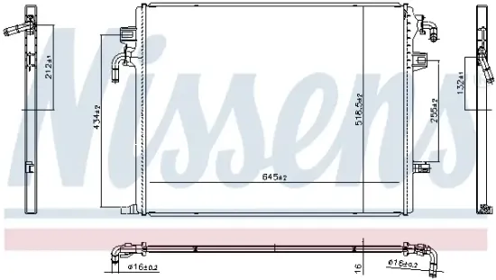 Kühler, Motorkühlung NISSENS 607458 Bild Kühler, Motorkühlung NISSENS 607458