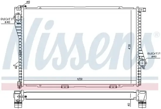 Kühler, Motorkühlung NISSENS 60754A Bild Kühler, Motorkühlung NISSENS 60754A