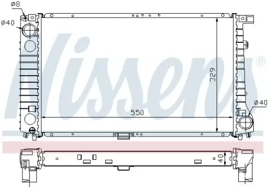 Kühler, Motorkühlung NISSENS 60757A Bild Kühler, Motorkühlung NISSENS 60757A