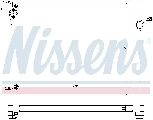 Kühler, Motorkühlung NISSENS 60768 Bild Kühler, Motorkühlung NISSENS 60768