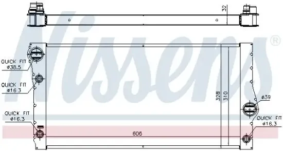 Kühler, Motorkühlung NISSENS 60775 Bild Kühler, Motorkühlung NISSENS 60775