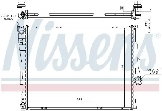 Kühler, Motorkühlung NISSENS 60782A Bild Kühler, Motorkühlung NISSENS 60782A