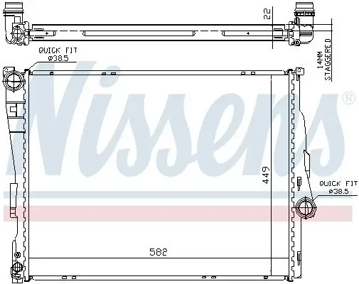 Kühler, Motorkühlung NISSENS 60784A Bild Kühler, Motorkühlung NISSENS 60784A