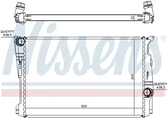 Kühler, Motorkühlung NISSENS 60808 Bild Kühler, Motorkühlung NISSENS 60808