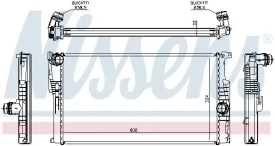 Kühler, Motorkühlung NISSENS 60816 Bild Kühler, Motorkühlung NISSENS 60816