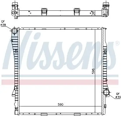 Kühler, Motorkühlung NISSENS 60819 Bild Kühler, Motorkühlung NISSENS 60819