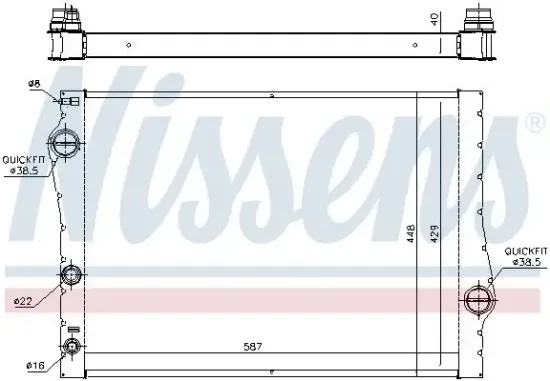 Kühler, Motorkühlung NISSENS 60823 Bild Kühler, Motorkühlung NISSENS 60823