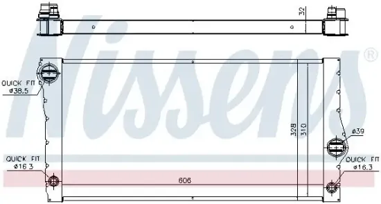 Kühler, Motorkühlung NISSENS 60828 Bild Kühler, Motorkühlung NISSENS 60828