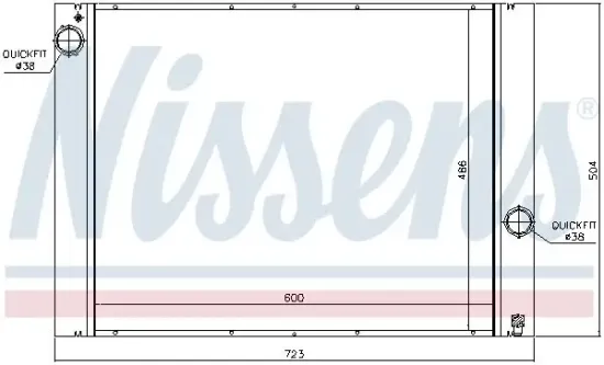 Kühler, Motorkühlung NISSENS 60848 Bild Kühler, Motorkühlung NISSENS 60848