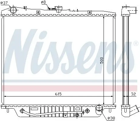 Kühler, Motorkühlung NISSENS 60852 Bild Kühler, Motorkühlung NISSENS 60852