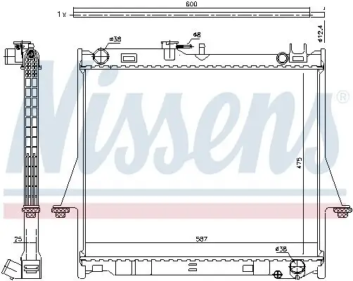 Kühler, Motorkühlung NISSENS 60856 Bild Kühler, Motorkühlung NISSENS 60856