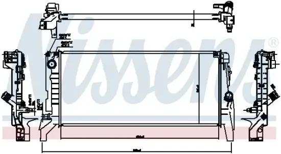 Kühler, Motorkühlung NISSENS 60865 Bild Kühler, Motorkühlung NISSENS 60865