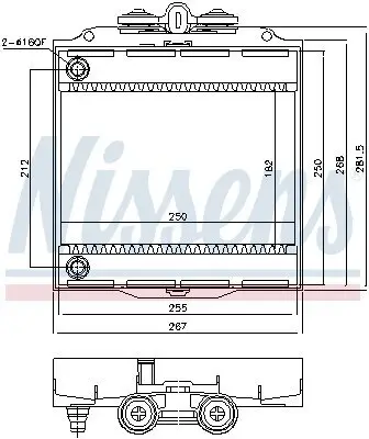 Kühler, Motorkühlung NISSENS 61349A