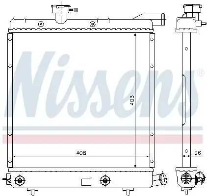 Kühler, Motorkühlung NISSENS 60979 Bild Kühler, Motorkühlung NISSENS 60979