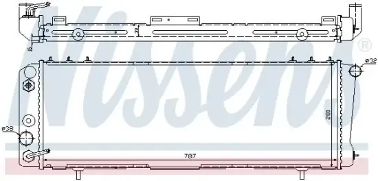 Kühler, Motorkühlung NISSENS 60986 Bild Kühler, Motorkühlung NISSENS 60986