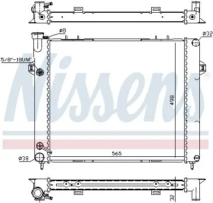 Kühler, Motorkühlung NISSENS 609891 Bild Kühler, Motorkühlung NISSENS 609891