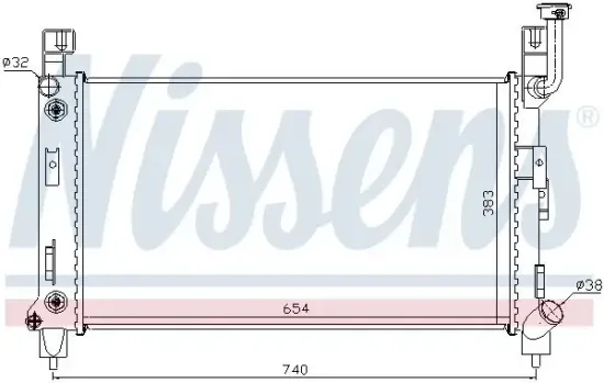 Kühler, Motorkühlung NISSENS 60992 Bild Kühler, Motorkühlung NISSENS 60992