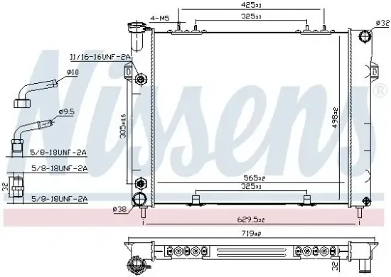 Kühler, Motorkühlung NISSENS 61000 Bild Kühler, Motorkühlung NISSENS 61000