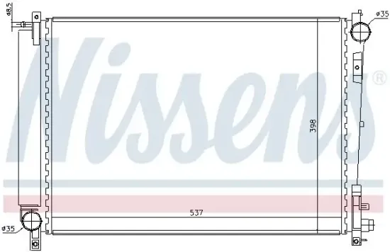 Kühler, Motorkühlung NISSENS 61006 Bild Kühler, Motorkühlung NISSENS 61006