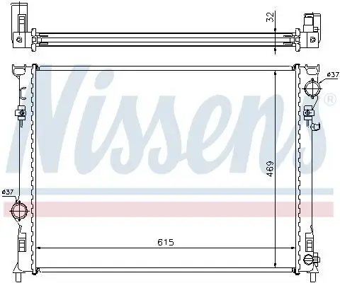 Kühler, Motorkühlung NISSENS 61014A Bild Kühler, Motorkühlung NISSENS 61014A