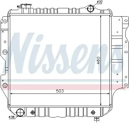Kühler, Motorkühlung NISSENS 61015 Bild Kühler, Motorkühlung NISSENS 61015