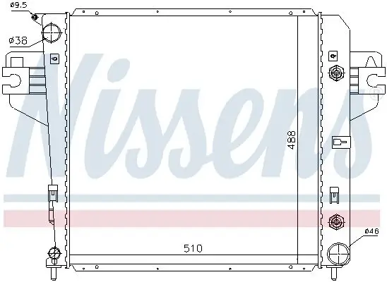 Kühler, Motorkühlung NISSENS 61628