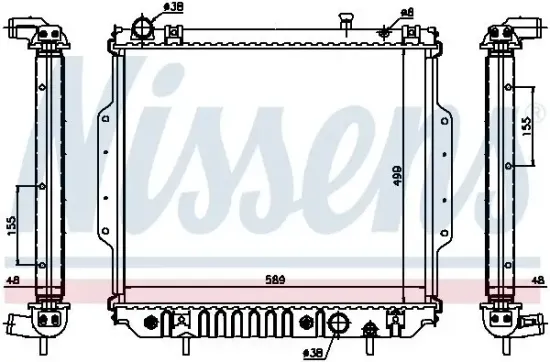 Kühler, Motorkühlung NISSENS 61020A Bild Kühler, Motorkühlung NISSENS 61020A