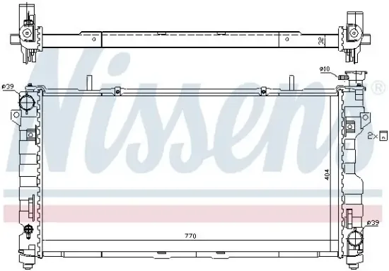 Kühler, Motorkühlung NISSENS 61025 Bild Kühler, Motorkühlung NISSENS 61025