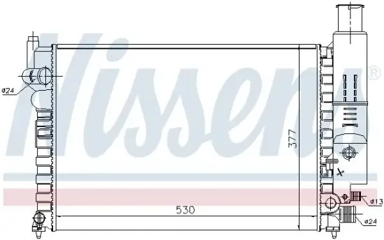 Kühler, Motorkühlung NISSENS 61230 Bild Kühler, Motorkühlung NISSENS 61230