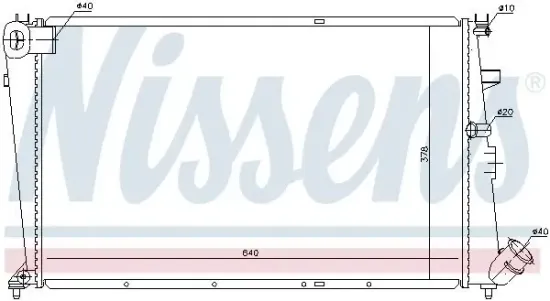 Kühler, Motorkühlung NISSENS 61233 Bild Kühler, Motorkühlung NISSENS 61233