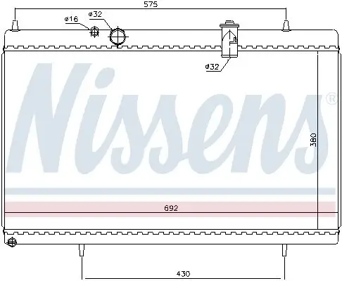 Kühler, Motorkühlung NISSENS 61271 Bild Kühler, Motorkühlung NISSENS 61271