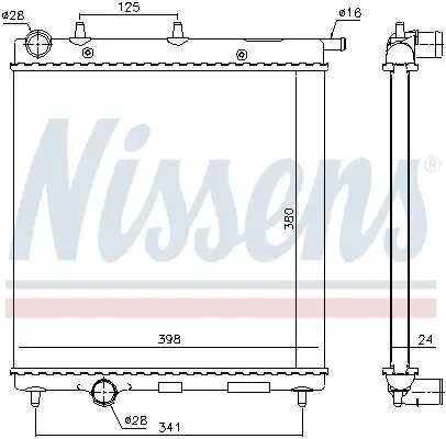 Kühler, Motorkühlung NISSENS 61278 Bild Kühler, Motorkühlung NISSENS 61278