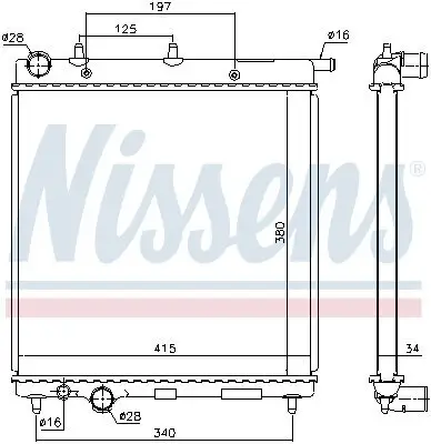 Kühler, Motorkühlung NISSENS 61279 Bild Kühler, Motorkühlung NISSENS 61279