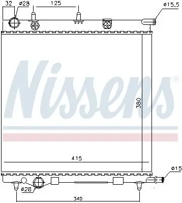 Kühler, Motorkühlung NISSENS 61284 Bild Kühler, Motorkühlung NISSENS 61284