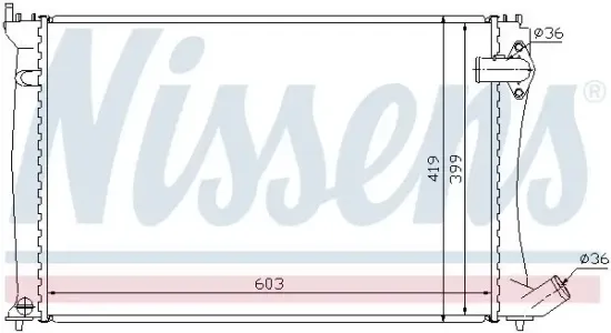 Kühler, Motorkühlung NISSENS 61298 Bild Kühler, Motorkühlung NISSENS 61298