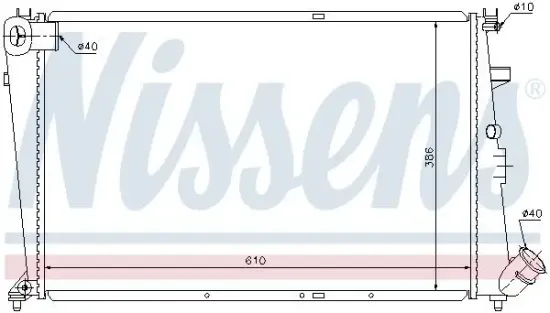 Kühler, Motorkühlung NISSENS 61303 Bild Kühler, Motorkühlung NISSENS 61303