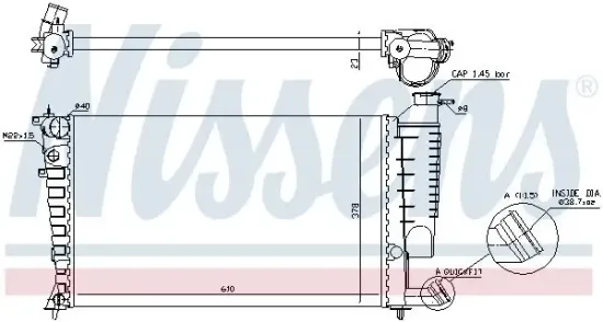 Kühler, Motorkühlung NISSENS 61313 Bild Kühler, Motorkühlung NISSENS 61313