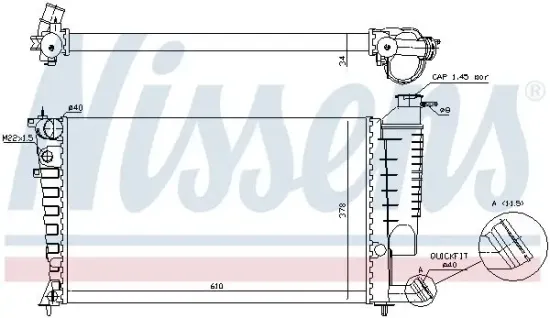 Kühler, Motorkühlung NISSENS 61318A Bild Kühler, Motorkühlung NISSENS 61318A