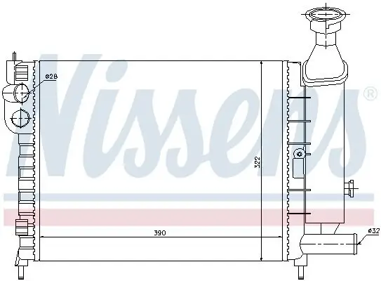 Kühler, Motorkühlung NISSENS 61372 Bild Kühler, Motorkühlung NISSENS 61372