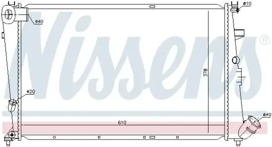 Kühler, Motorkühlung NISSENS 61387 Bild Kühler, Motorkühlung NISSENS 61387