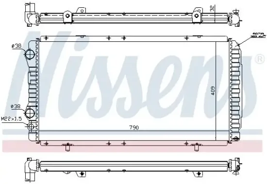 Kühler, Motorkühlung NISSENS 61390A Bild Kühler, Motorkühlung NISSENS 61390A