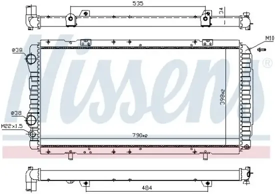 Kühler, Motorkühlung NISSENS 61390 Bild Kühler, Motorkühlung NISSENS 61390