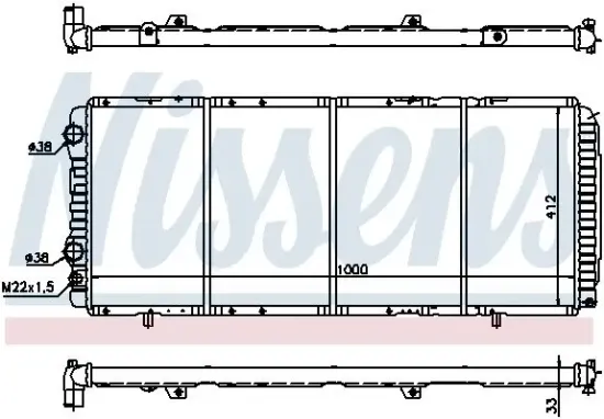 Kühler, Motorkühlung NISSENS 61393 Bild Kühler, Motorkühlung NISSENS 61393