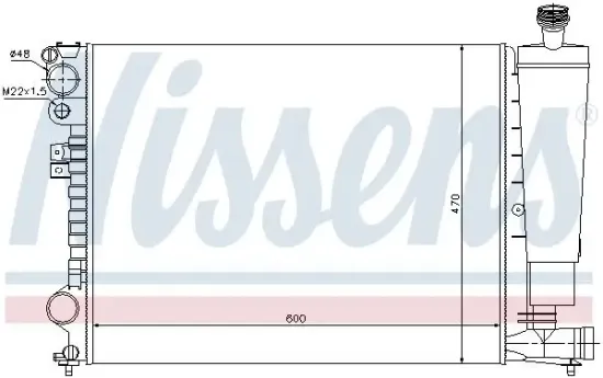 Kühler, Motorkühlung NISSENS 61396 Bild Kühler, Motorkühlung NISSENS 61396