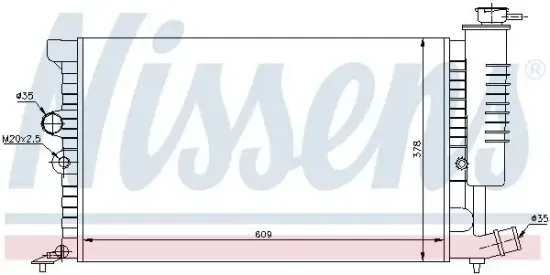 Kühler, Motorkühlung NISSENS 61399A Bild Kühler, Motorkühlung NISSENS 61399A