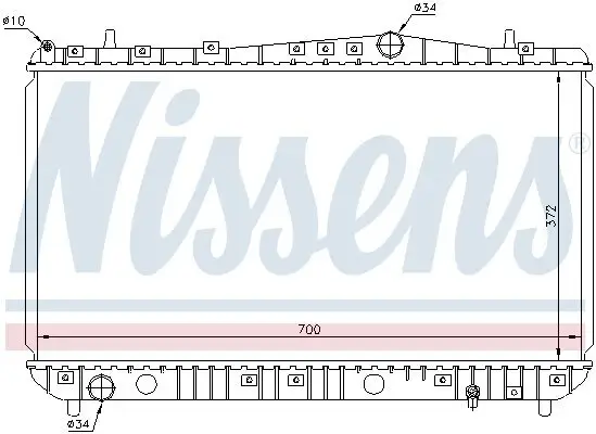 Kühler, Motorkühlung NISSENS 61633 Bild Kühler, Motorkühlung NISSENS 61633