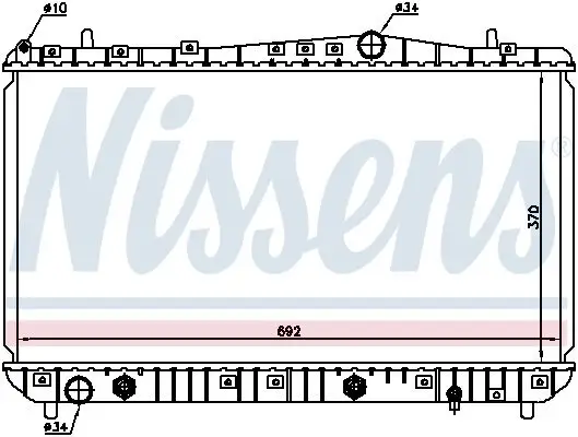 Kühler, Motorkühlung NISSENS 61634 Bild Kühler, Motorkühlung NISSENS 61634