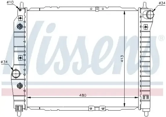 Kühler, Motorkühlung NISSENS 61635 Bild Kühler, Motorkühlung NISSENS 61635